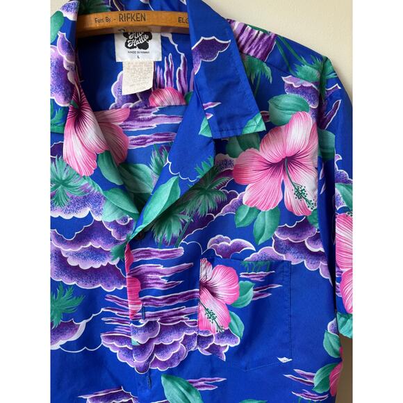 Vintage Hilo Hattie Bold Hibiscus Pattern Hawaiian Shirt - Picture 3 of 6